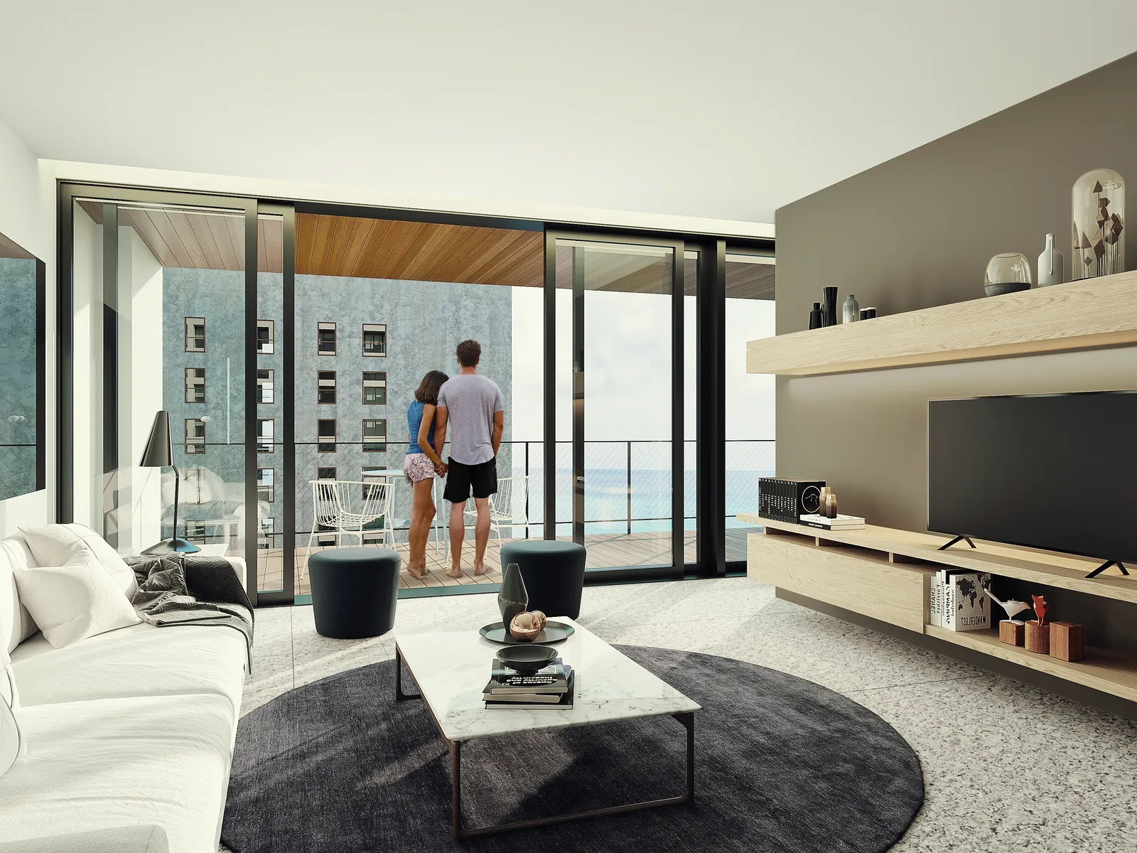 La sala abierta al mar